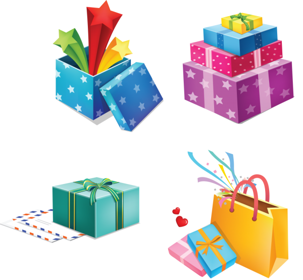 Подарочные коробки векторные
