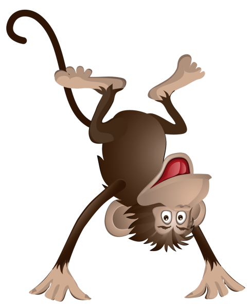 Мартышка на прозрачном фоне