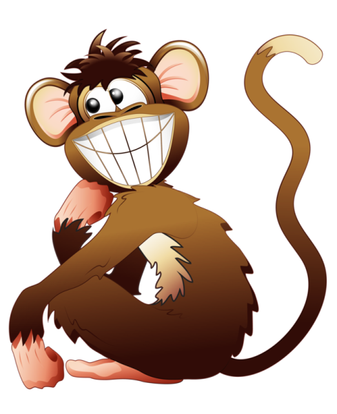 Обезьяна мультяшная