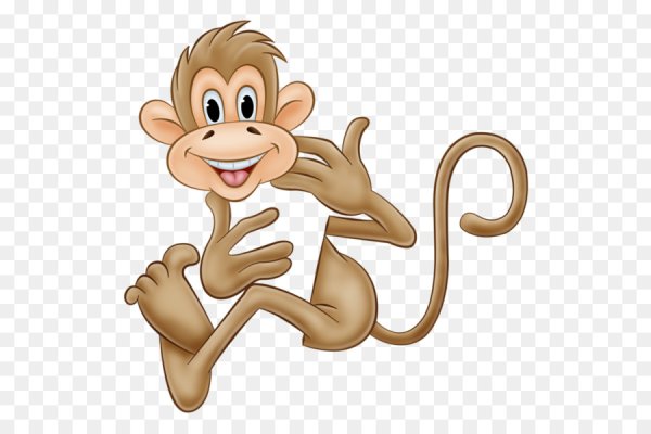 Рисунок обезьяна кривляется