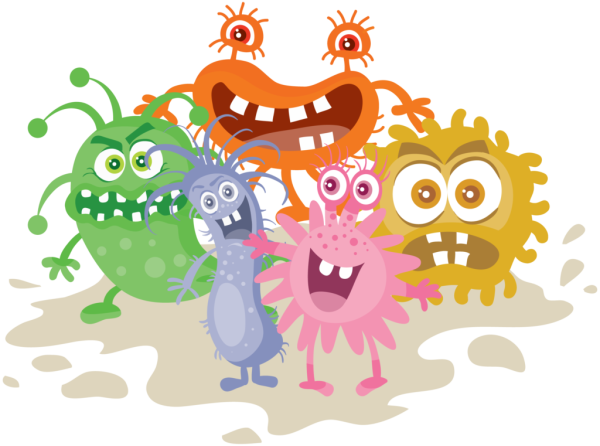 Микробы мультяшные