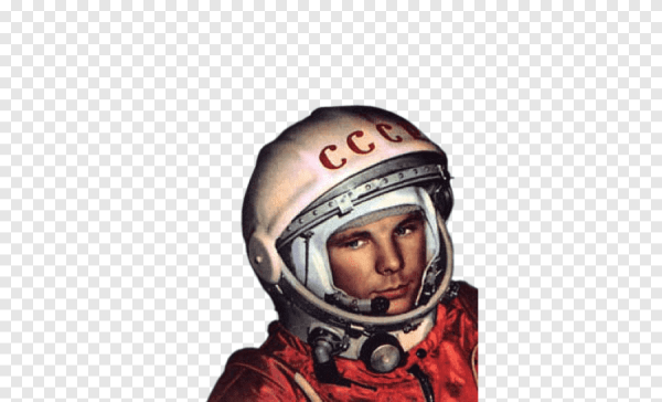 Юрий Гагарин на прозрачном фоне
