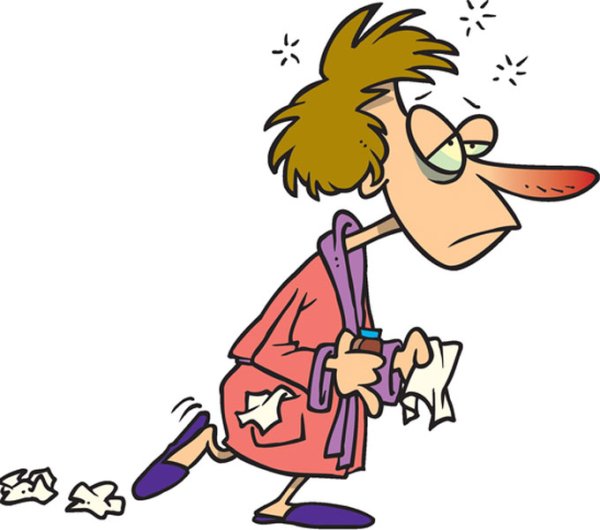 Болеющий человек мультяшный