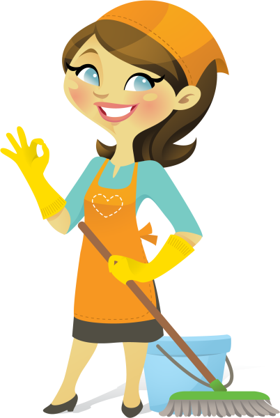 Уборщица мультяшная
