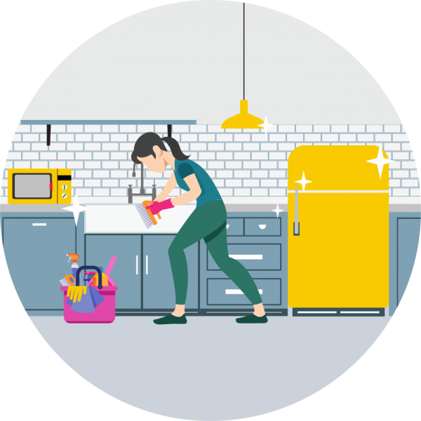Уборка иллюстрация