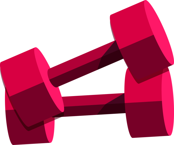 Гантель на прозрачном фоне