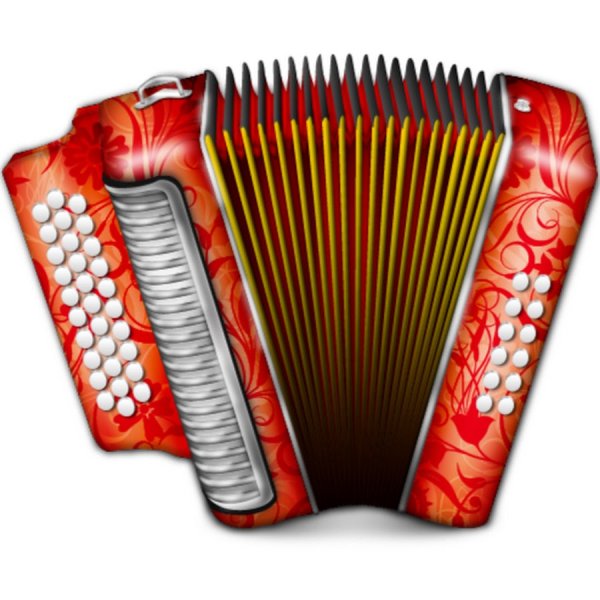 Гармонь на прозрачном фоне