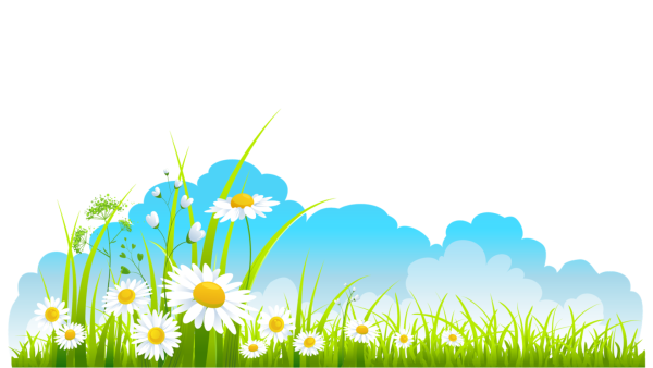 Луг на белом фоне