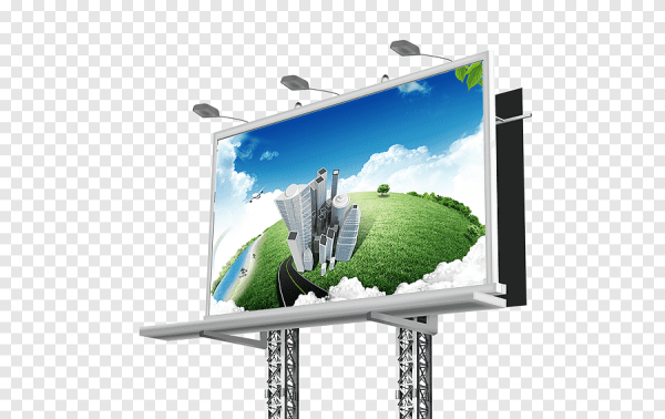 Рекламный щит на прозрачном фоне