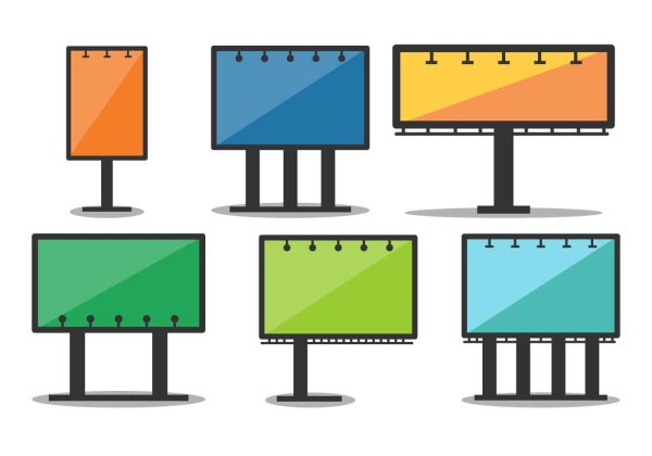 Рекламные щиты иллюстрация