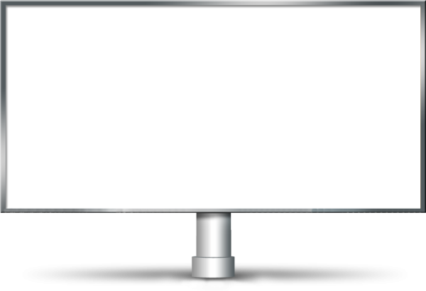 Рекламный щит на прозрачном фоне