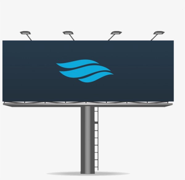Рекламный щит на прозрачном фоне