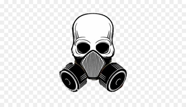 Противогаз Минимализм чб