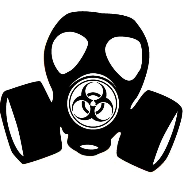 Наклейка в противогазе