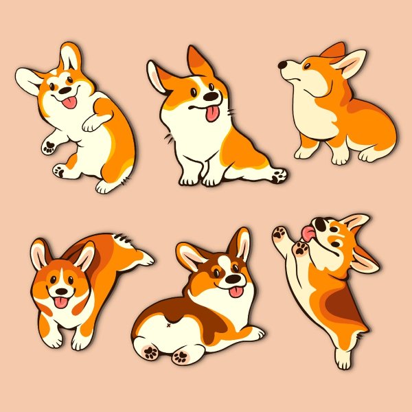 Вельш корги вектор