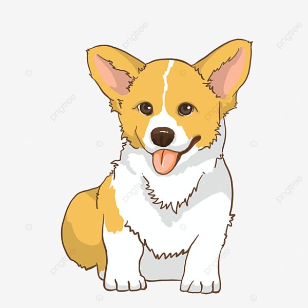 Корги рисуночек миленький