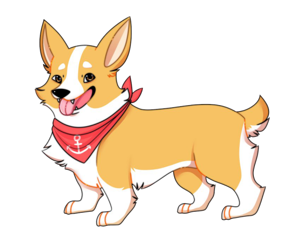 Корги на прозрачном фоне