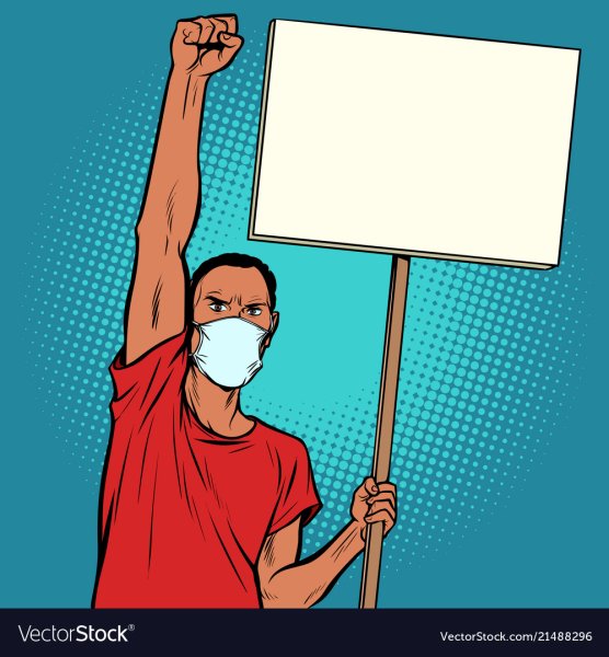 Поп арт человек с плакатом