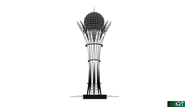 Казахстан Байтерек рисунок