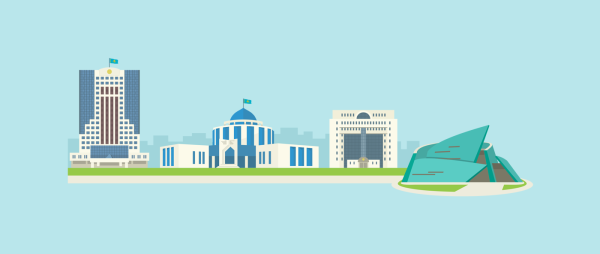 Казахстан достопримечательности вектор