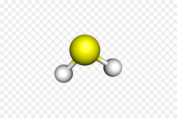 Модель молекулы сероводорода