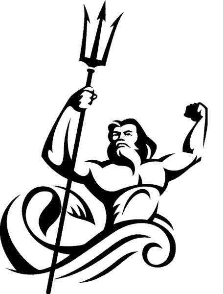 Нептун Бог с трезубцем