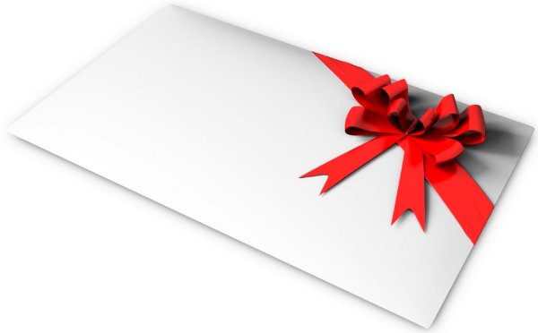 Конверт с бантом