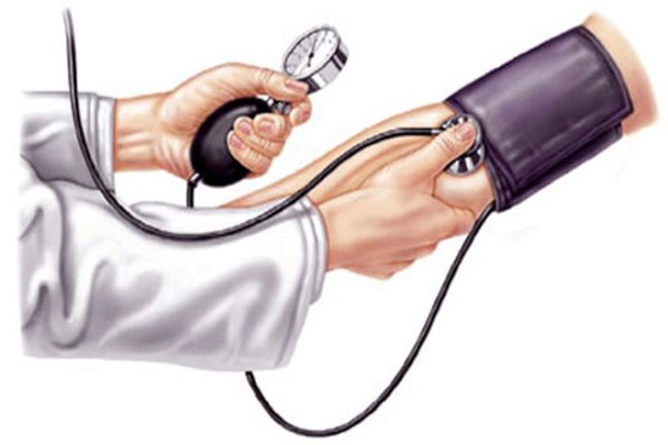 Измерение артериального давления тонометром рисунок