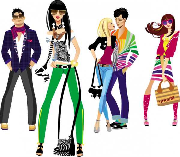 Спортивный вектор стиля в одежде