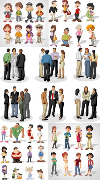 Мультяшные люди для фотошопа