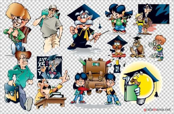 Весёлые картинки на школьную тематику