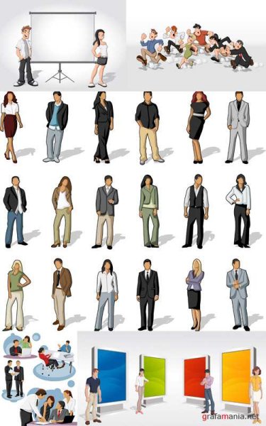 Векторный клипарт люди и процессы