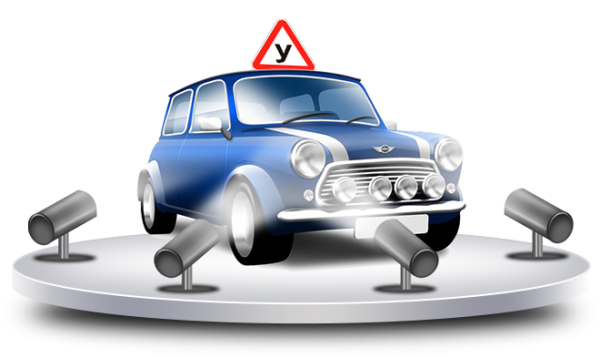 Учебный автомобиль иллюстрация