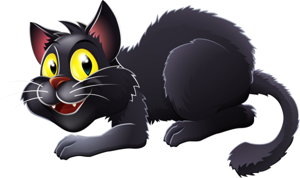 Черный кот мультяшный