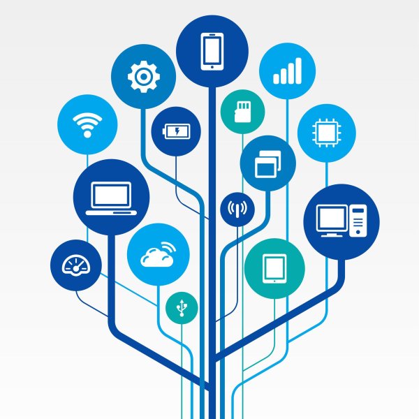 Информационные технологии на белом фоне