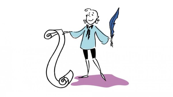 Писатель мультяшный