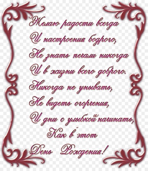 Текст поздравления с днем рождения