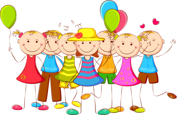 Дети на прозрачном фоне