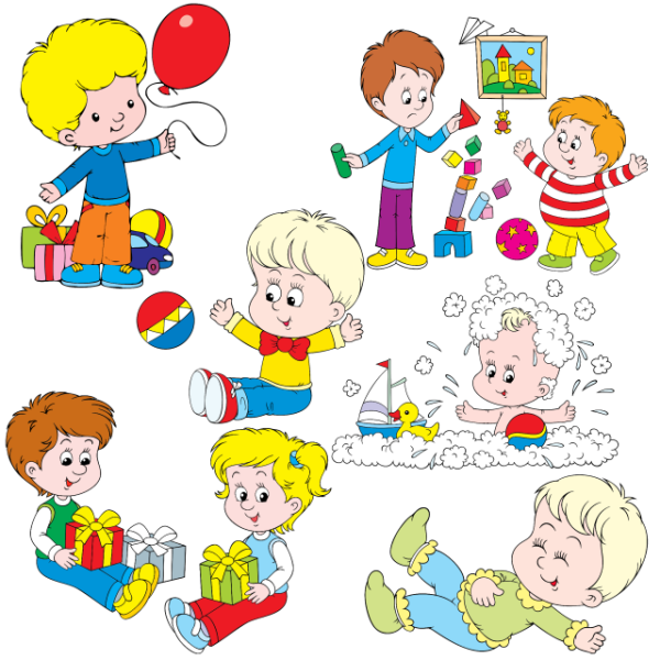 Дети в детском саду мультяшные