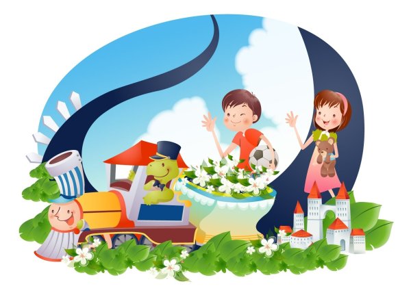 Дети на природе без фона