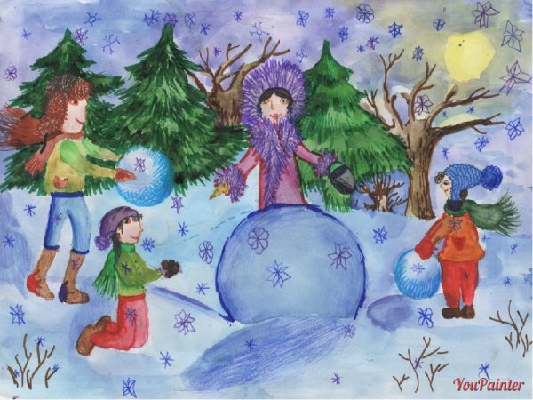 Рисунок моя новая семья