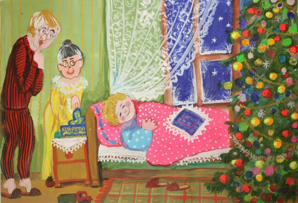 Рисунок мой любимый праздник новый год