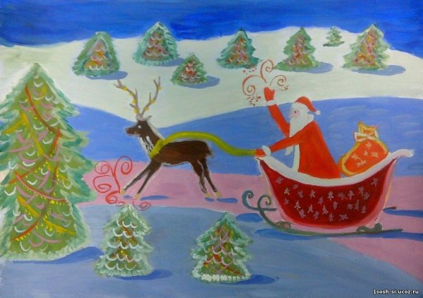 Рисунок новогоднее чудо для конкурса
