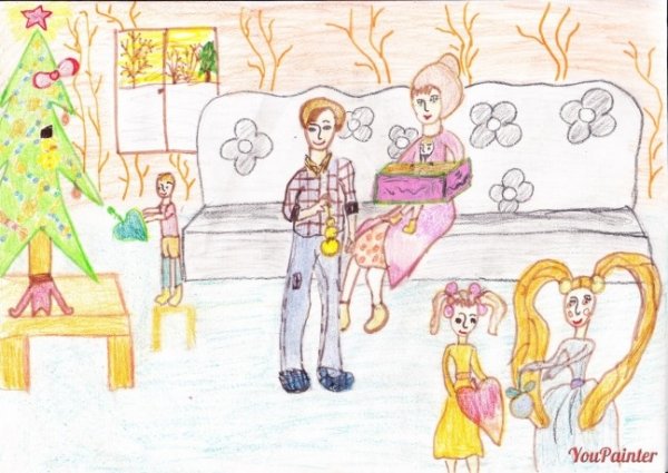 Рисование тема семейный праздник