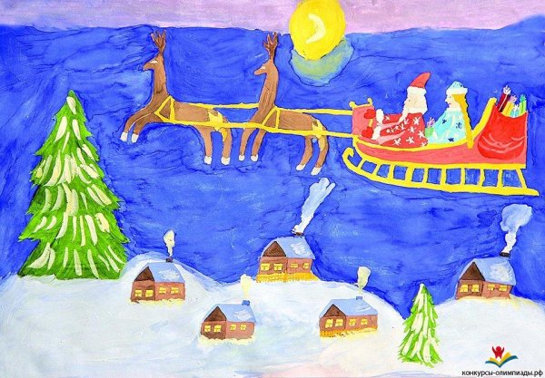 Рисование на тему новый год