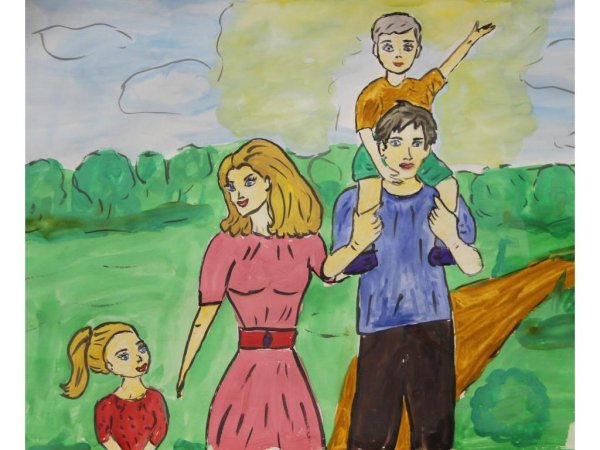 Конкурс рисунков дружная семья