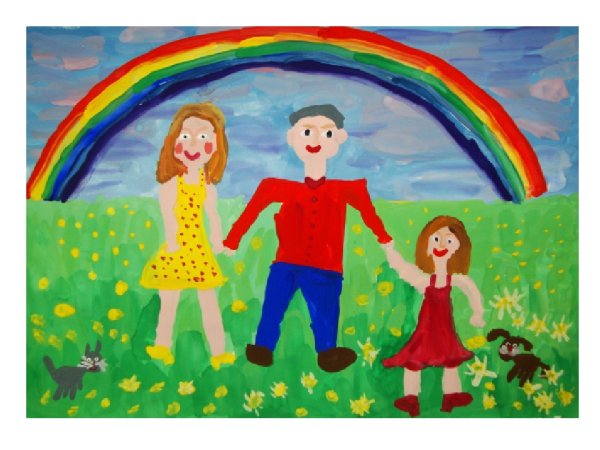 Рисование на тему семья