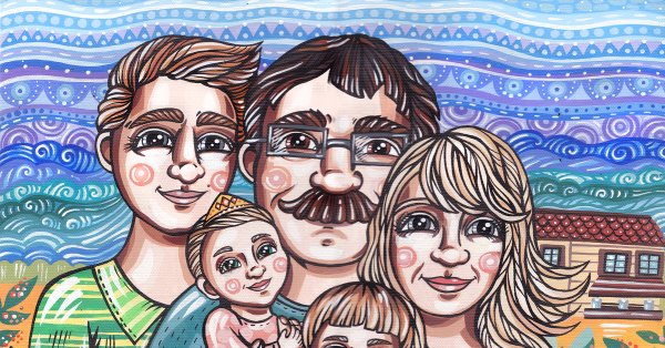 Семейный портрет рисунок