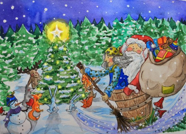 Рисование новый год