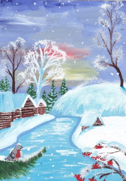 Детские зимние пейзажи